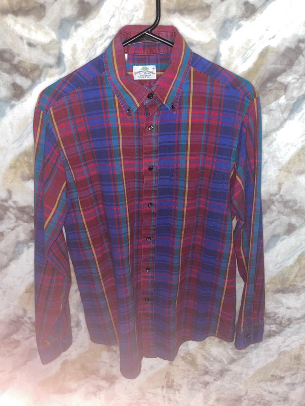 Vintage plaid button up size Medium